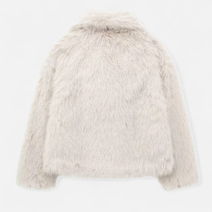 Casaco de Inverno Luxuoso em Pelo Sintético para Mulheres