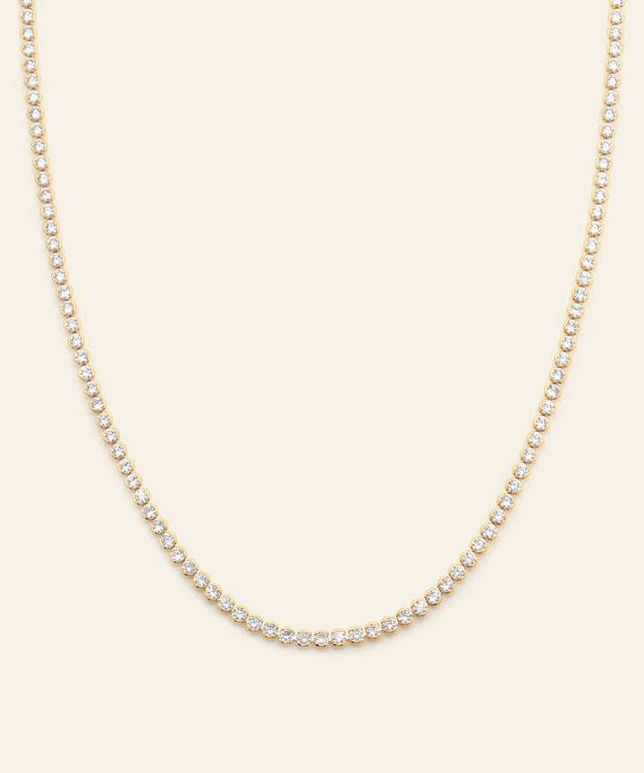 Colar Choker Cravejado Ice Diamond Gold | Faetton &Co.