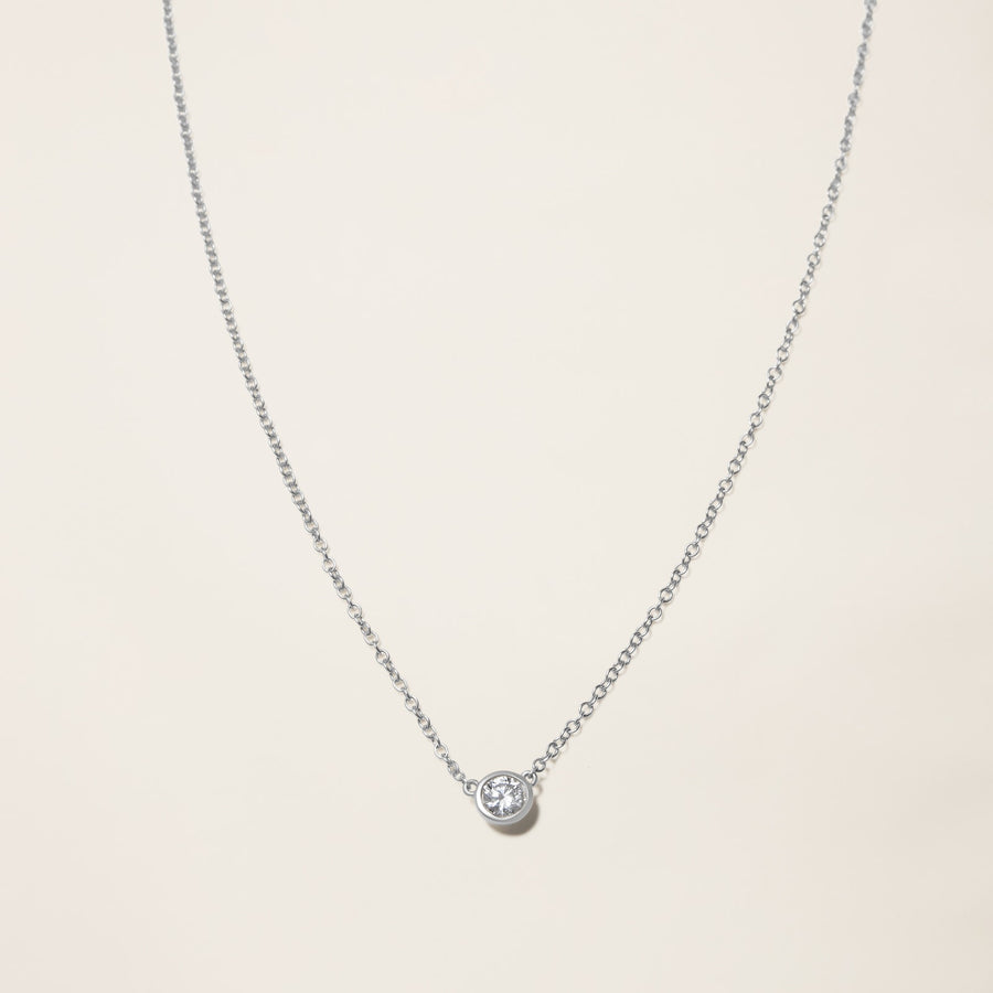 Colar Solitaire Diamond Prata