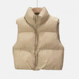 Colete de Inverno Elegante com Cintura Alta para Mulheres