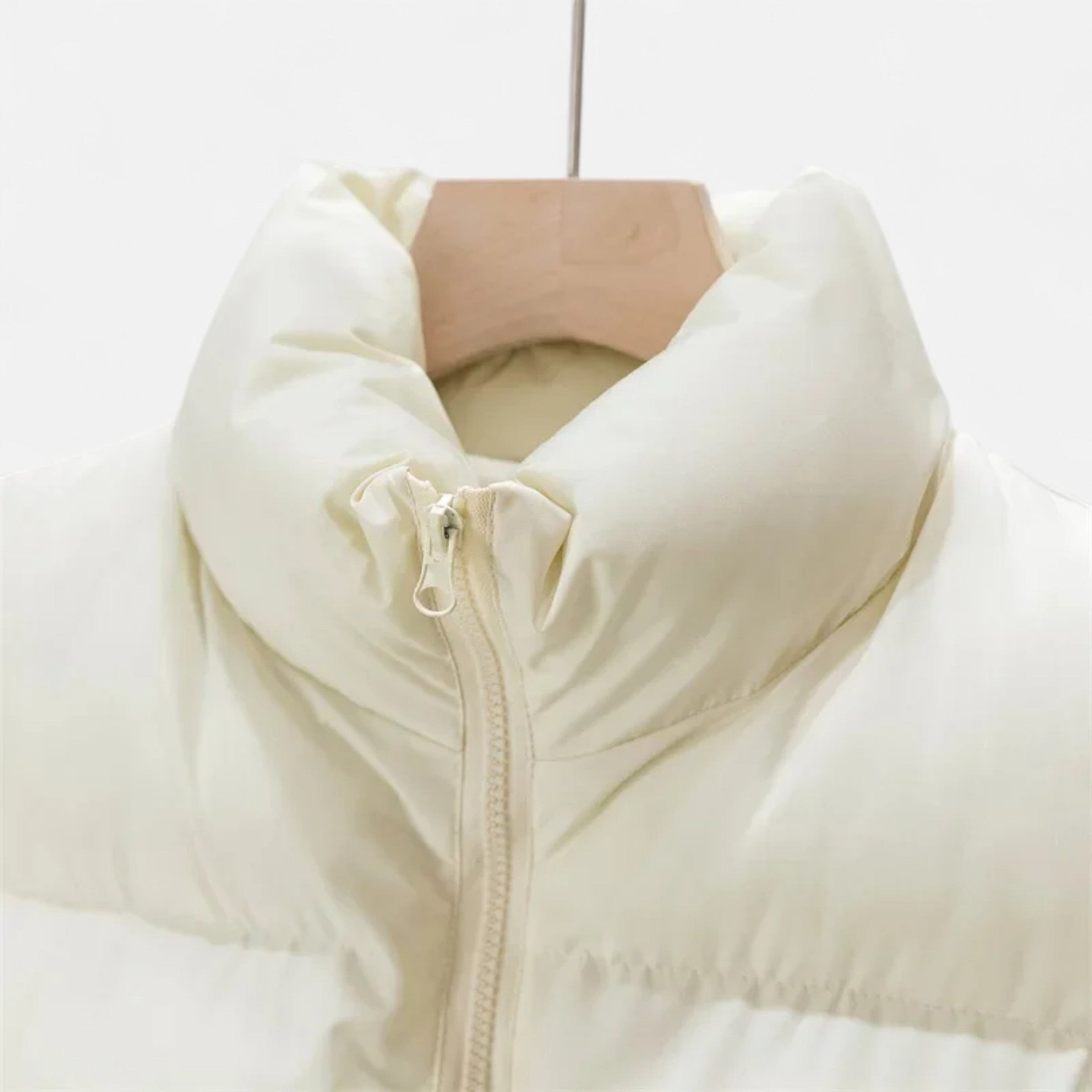 Colete de Inverno Elegante com Cintura Alta para Mulheres