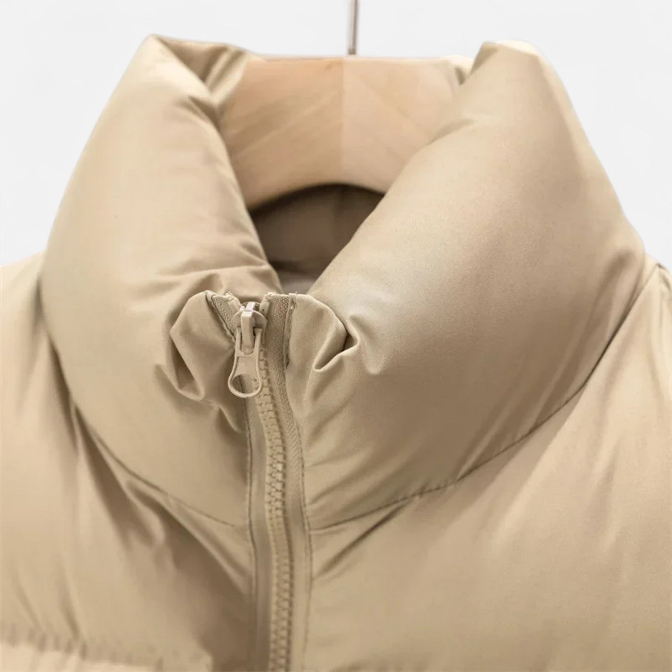 Colete de Inverno Elegante com Cintura Alta para Mulheres