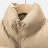 Colete de Inverno Elegante com Cintura Alta para Mulheres