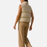 Colete de Inverno Elegante com Cintura Alta para Mulheres