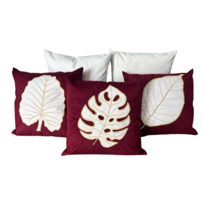 Conjunto com 5 Capas de Almofada Bordadas no Estilo Boho Chic