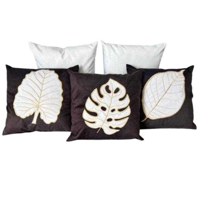 Conjunto com 5 Capas de Almofada Bordadas no Estilo Boho Chic