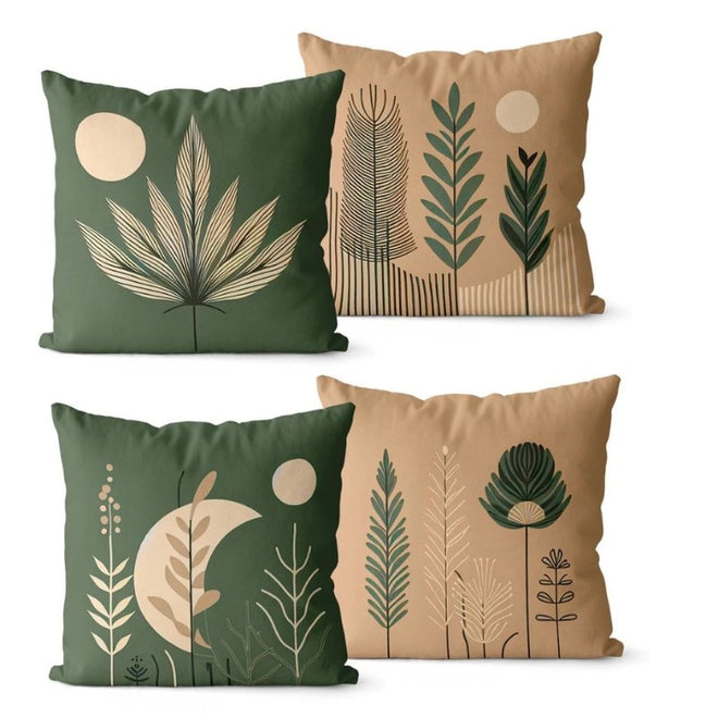 Conjunto de 4 Capas de Almofadas Decorativas em Estilo Contemporâneo