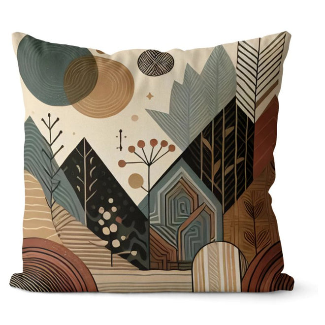 Conjunto de 4 Capas de Almofadas Decorativas em Tons Terrosos