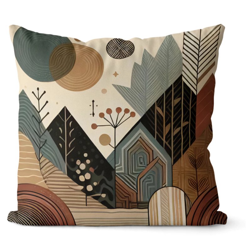 Conjunto de 4 Capas de Almofadas Decorativas em Tons Terrosos