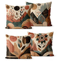 Conjunto de 4 Capas de Almofadas Decorativas em Tons Terrosos