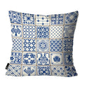 Conjunto de 4 Capas de Almofadas Portuguesas na Cor Azul