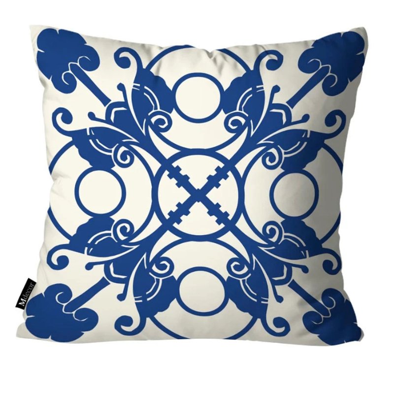 Conjunto de 4 Capas de Almofadas Portuguesas na Cor Azul