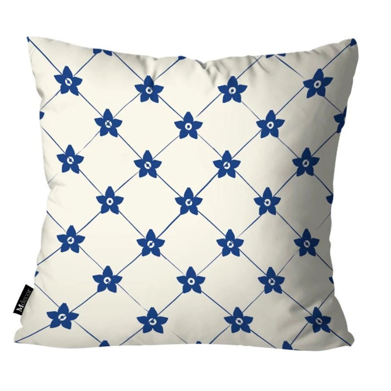 Conjunto de 4 Capas de Almofadas Portuguesas na Cor Azul