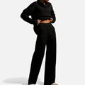 Conjunto de Lounge em Toque de Cashmere para Mulheres com Elegante Detalhe em Tricô