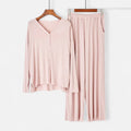 Conjunto de Loungewear de Dois Peças para Mulheres com Toque de Cashmere Rosa Tamanho Único