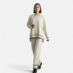 Conjunto de Malha Feminino em Dois Peças – Elegância Inverno Sem Esforço