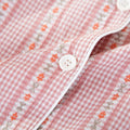 Conjunto de Pijama de Algodão Puro com Estilo Cardigã para Mulheres