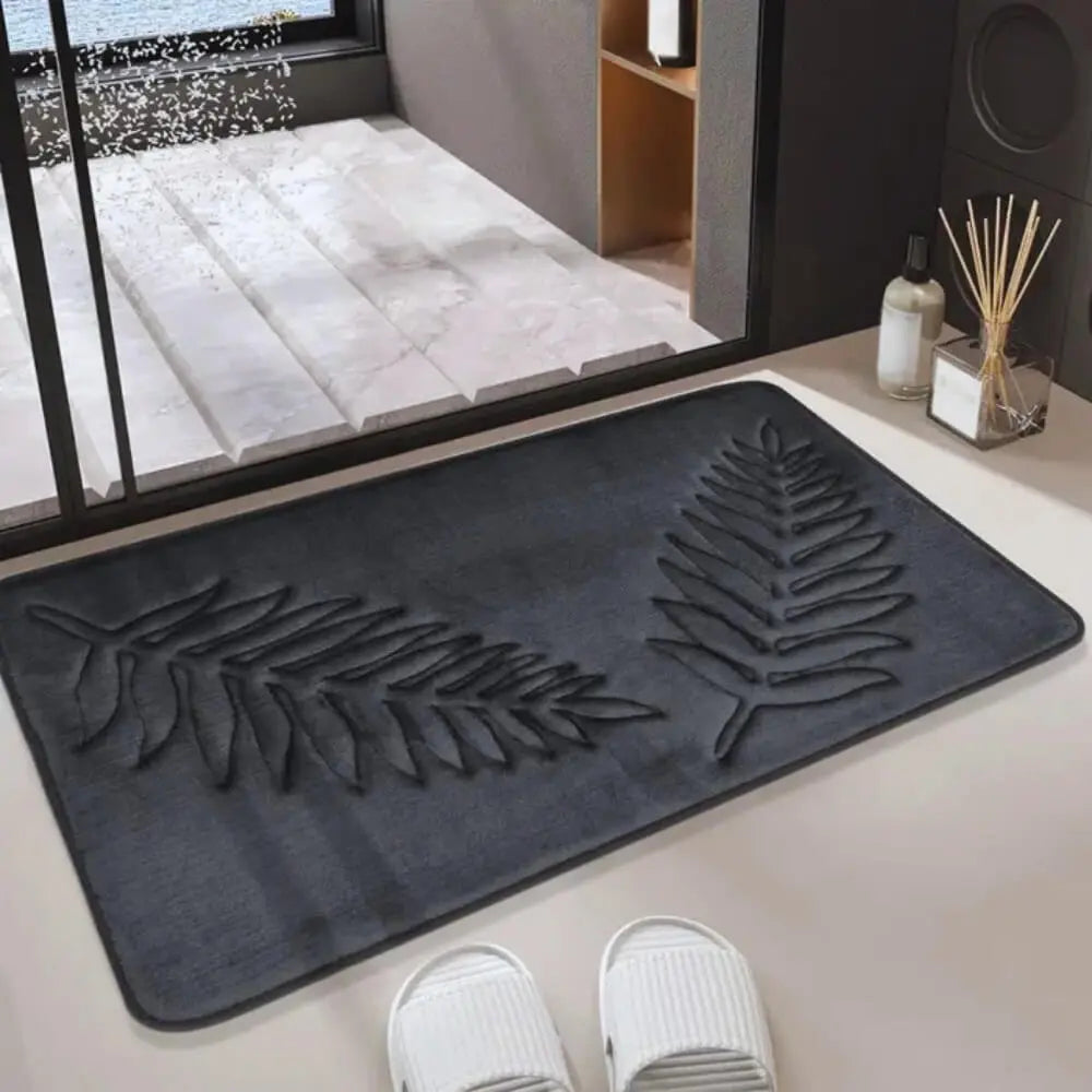 Conjunto de Tapetes para Banho Velour Leaf Comfort • Super Macios e Absorventes