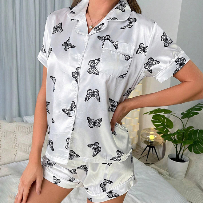 Conjunto de Pijama Feminino de luxo Borboletas | Faetton &Co.