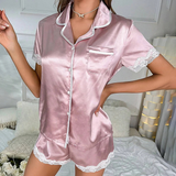 Conjunto de Pijama Feminino de luxo Rosé Platinum | Faetton &Co.