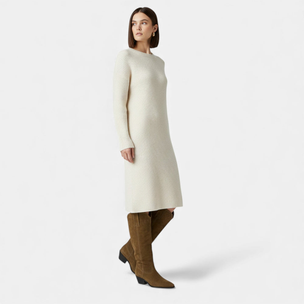 Bota de Suede de Vaca Feminina Altas até o Joelho para Outono e Inverno