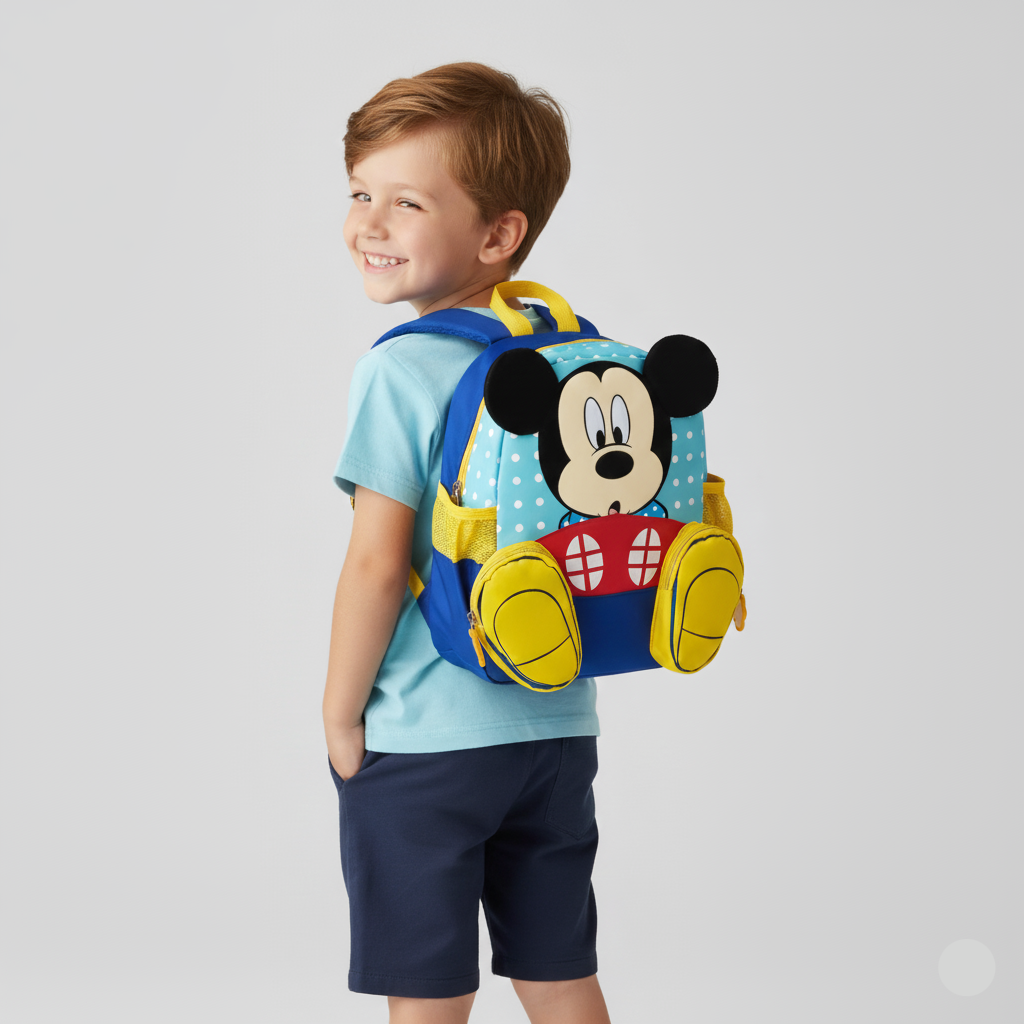 Mochila Infantil Masculina Mickey Mouse Reforçada