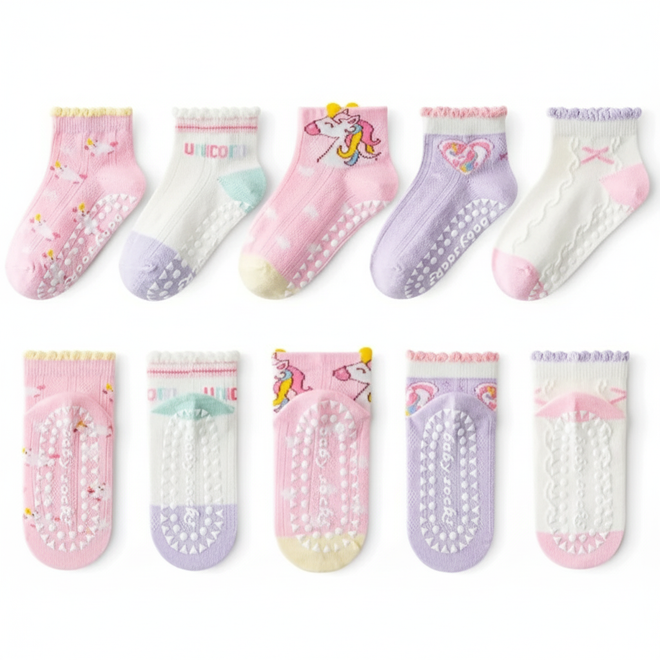 Kit com 5 pares de meias para meninas My little Poney tamanhos de 1- 12 anos