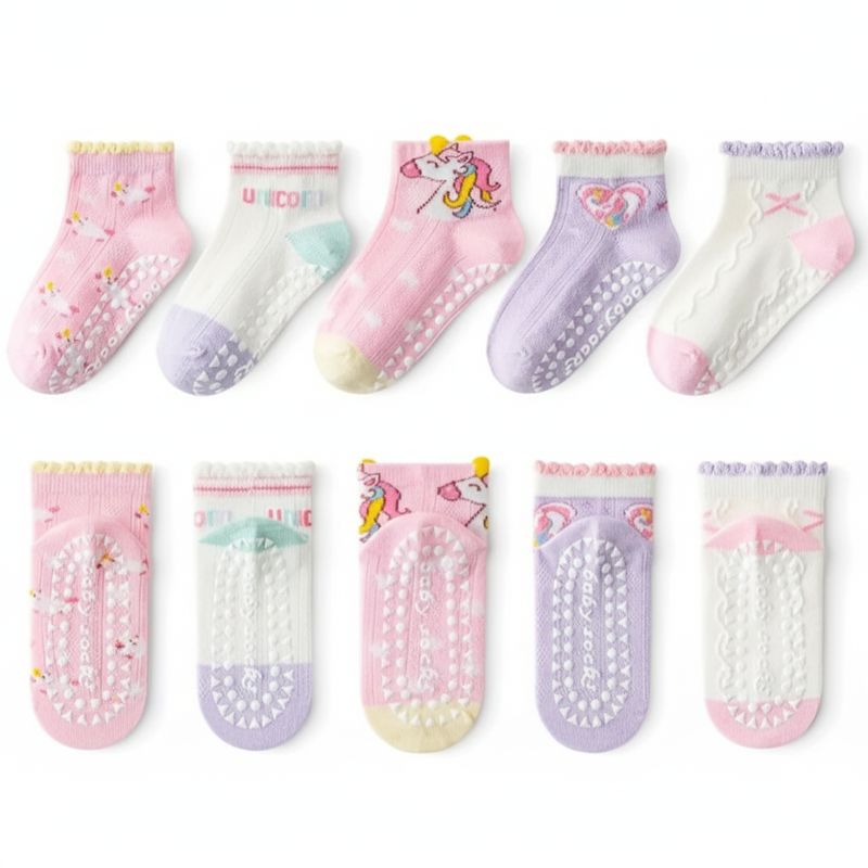 Kit com 5 pares de meias para meninas My little Poney tamanhos de 1- 12 anos