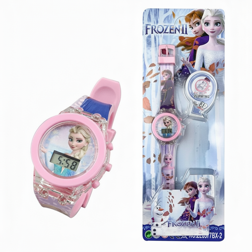 Relógio Infantil Frozen Para Menina Impermeável Digital