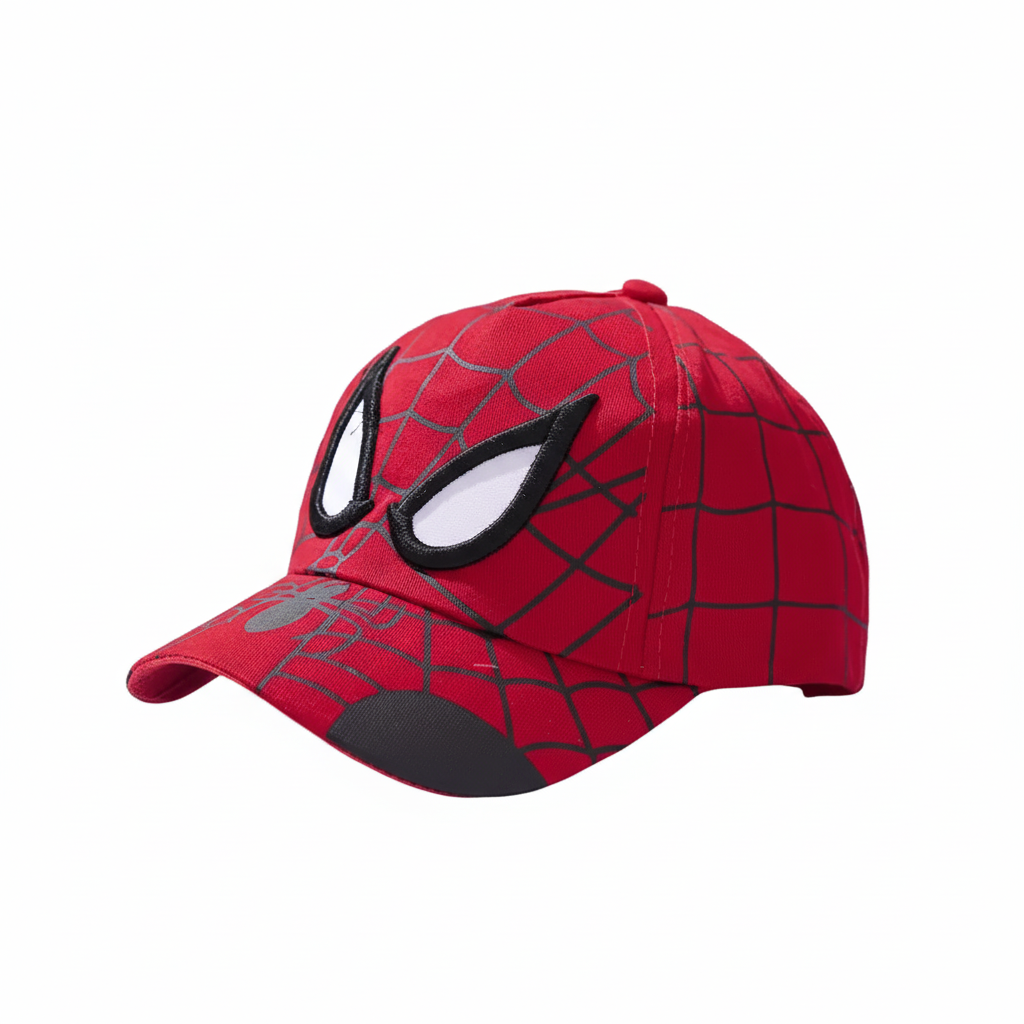 Boné infantil Homem Aranha Para Crianças entre 2-8 anos ajustável Vermelho 2-8 anos ( ajustável )