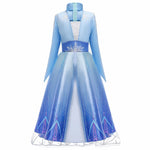 Vestido Feminino Infantil Elsa Frozen Para Meninas de 3-10 anos