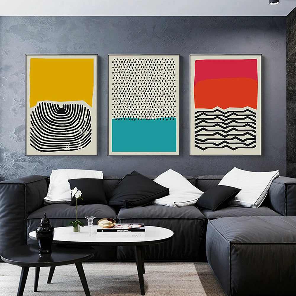 Pintura Moderna Abstrata Decoração Blue