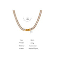 Yhpup 316L Stainless Steel Necklace Luxury Shiny Cubic Zirconia Fashion Jewelry for Women цепочка на шею женская Wedding Gift