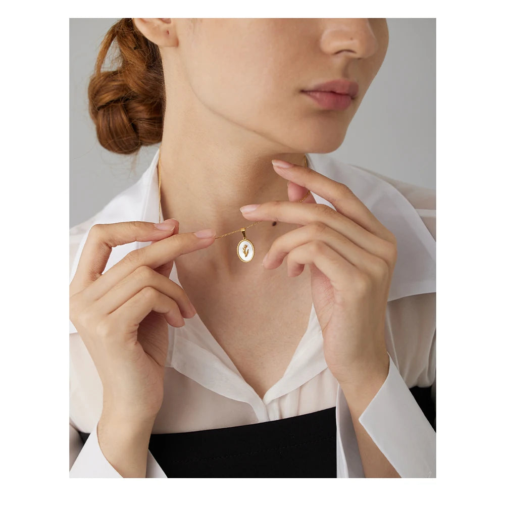 Pingente Concha em Colar Feminino com Concha Natural | Aço Inoxidável