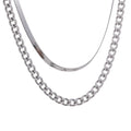 Colar Feminino de Camadas Geométrico em Aço Inoxidável YH2074A Steel