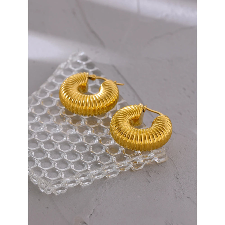 Brinco de Argola Chunky Dourada