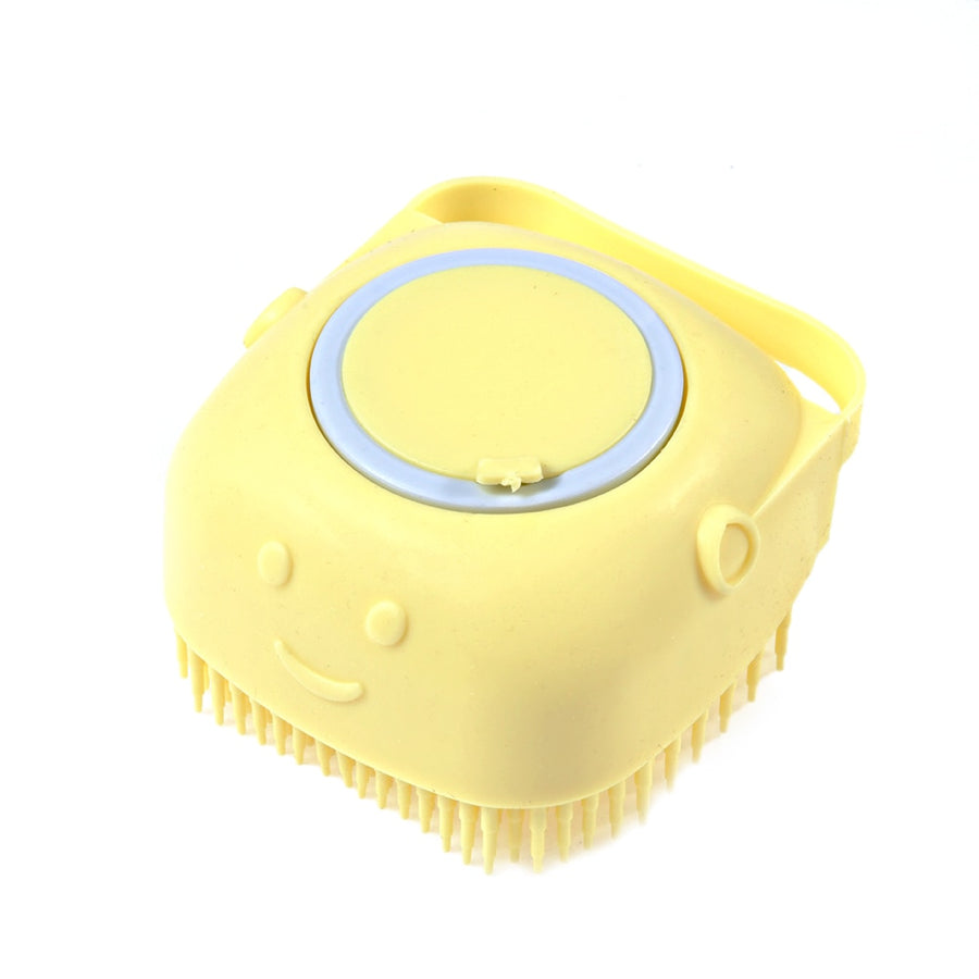 PupFat | Escova de banho de silicone para cachorros e gatos Amarelo