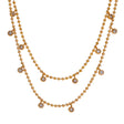 Colar Feminino de Camadas Gota com Zircônia em Aço Inoxidável