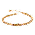 Colar Feminino de Camadas Gota com Zircônia em Aço Inoxidável Pulseira