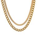 Colar Feminino de Camadas Geométrico em Aço Inoxidável YH2074A Gold