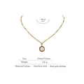 Colar Choker Feminino Geométrico com Pérola em Aço Inoxidável