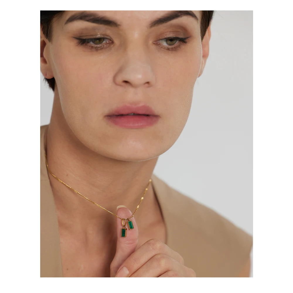 Colar Feminino Gota com Zircônia em Aço Inoxidável 5
