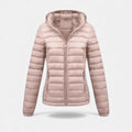 Jaqueta Casual Feminina Leve com Capuz Rosa