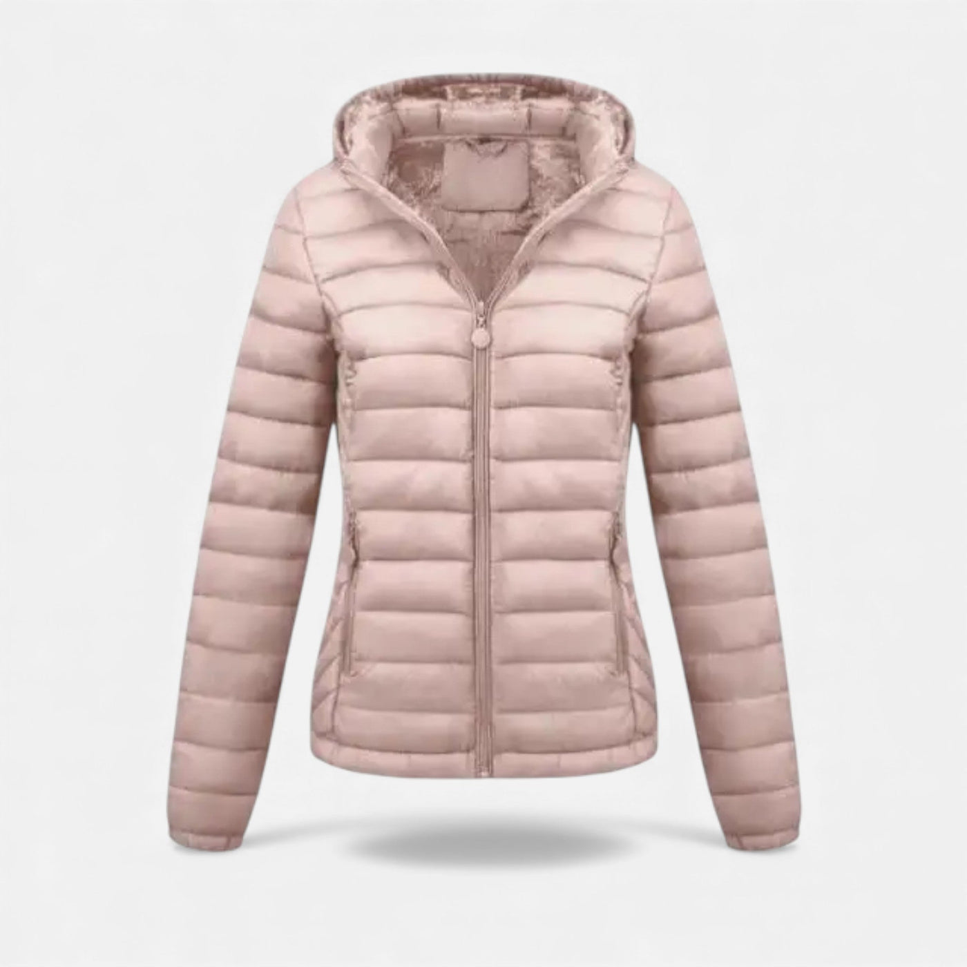 Jaqueta Casual Feminina Leve com Capuz Rosa