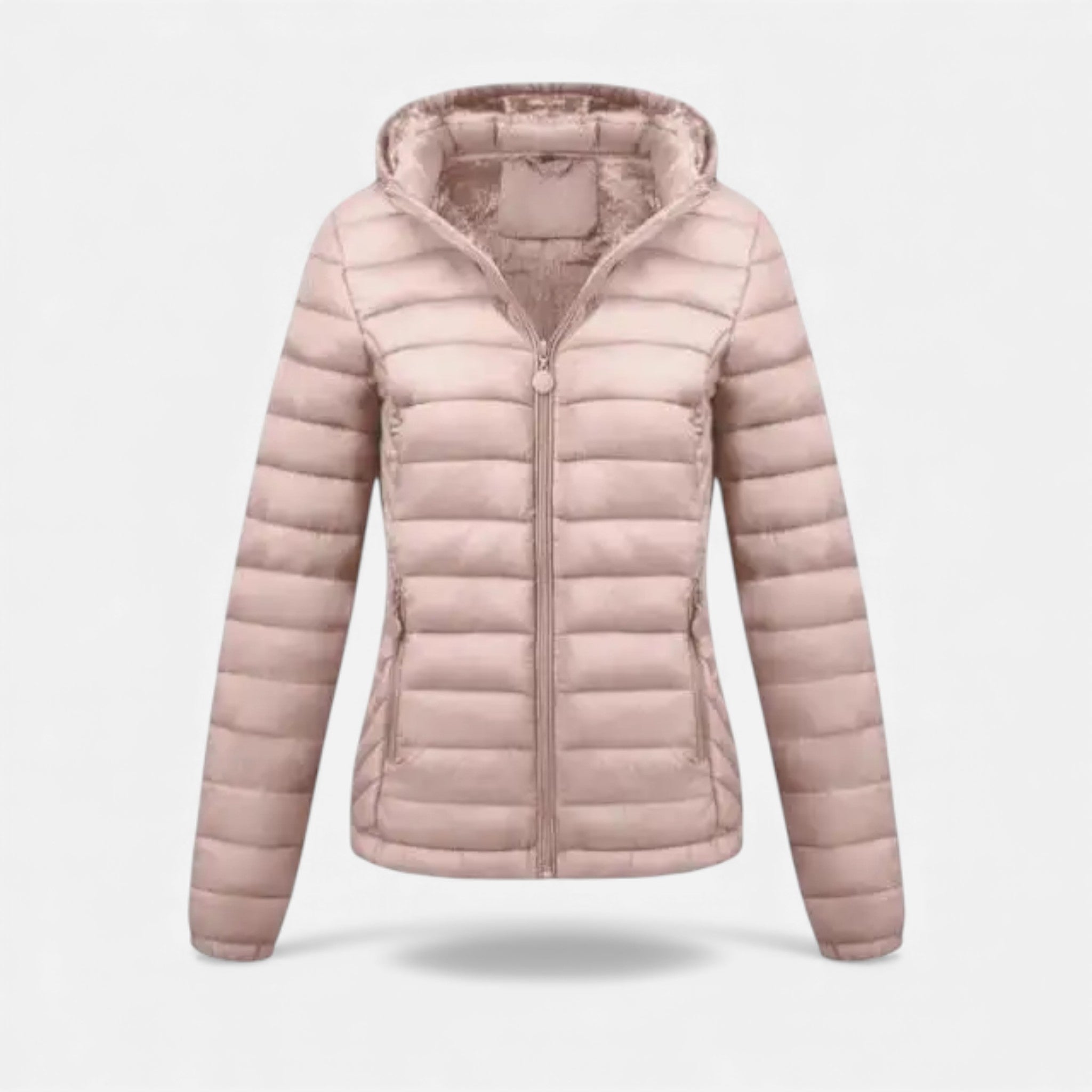 Jaqueta Casual Feminina Leve com Capuz Rosa