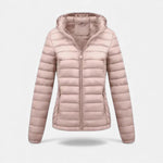 Jaqueta Casual Feminina Leve com Capuz Rosa