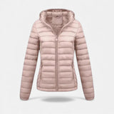 Jaqueta Casual Feminina Leve com Capuz Rosa