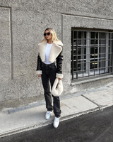 Jaqueta Cropped De Couro | Faetton &Co.