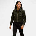 Jaqueta Elegante de Inverno com Zíper para Mulheres