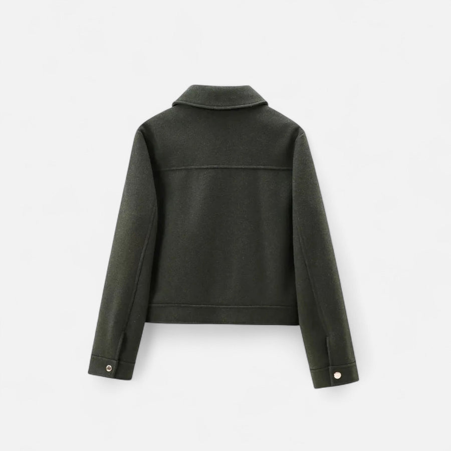 Jaqueta Elegante de Inverno com Zíper para Mulheres
